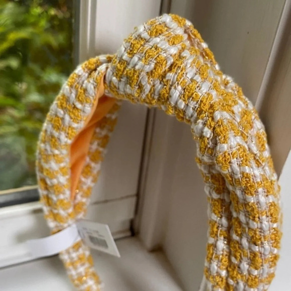 J.  Crew Yellow Tweed Knot Headband - Picture 2 of 3